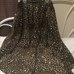 Cheetah Print High-Low Skirt